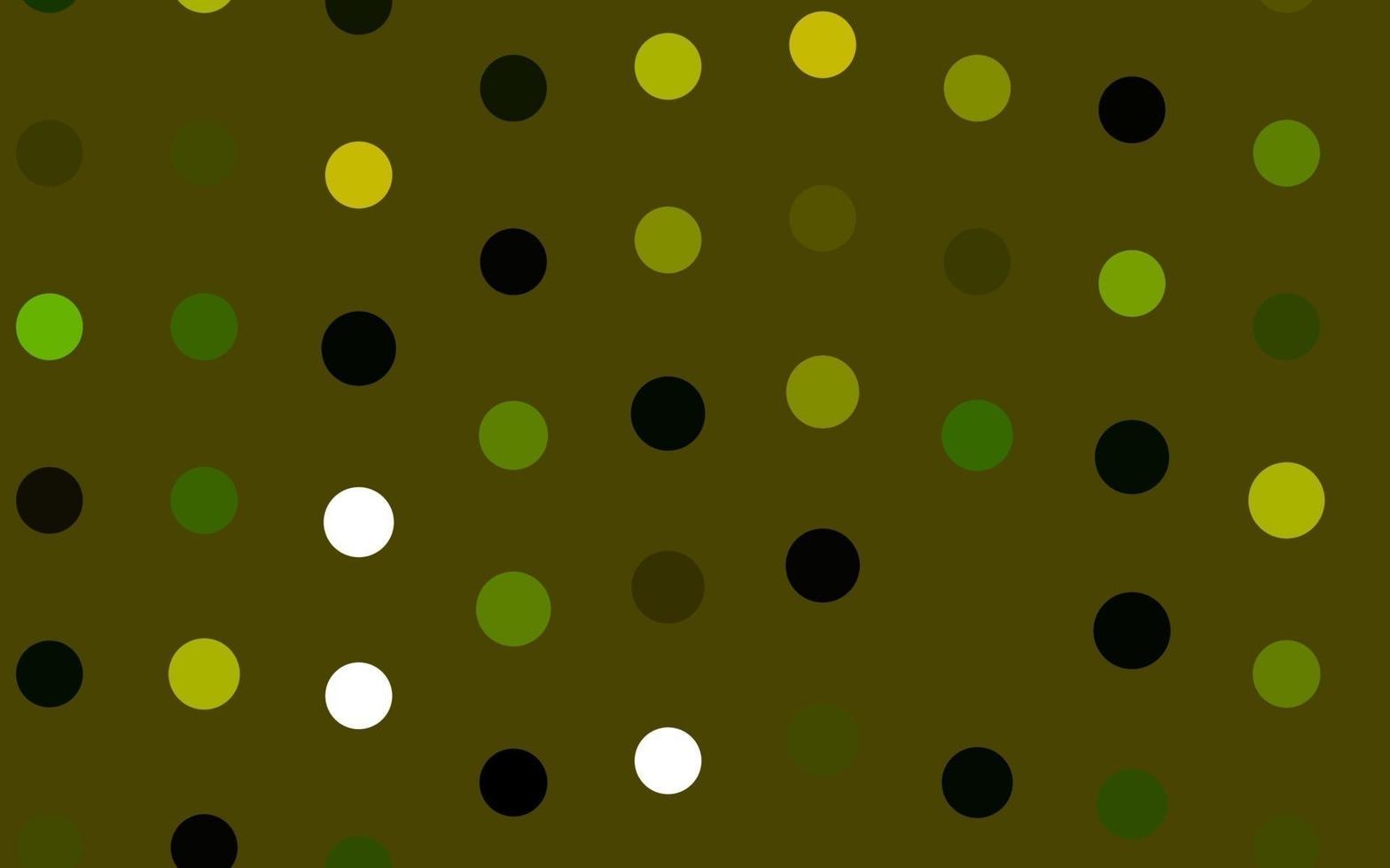 Dark Green, Yellow vector texture with disks.
