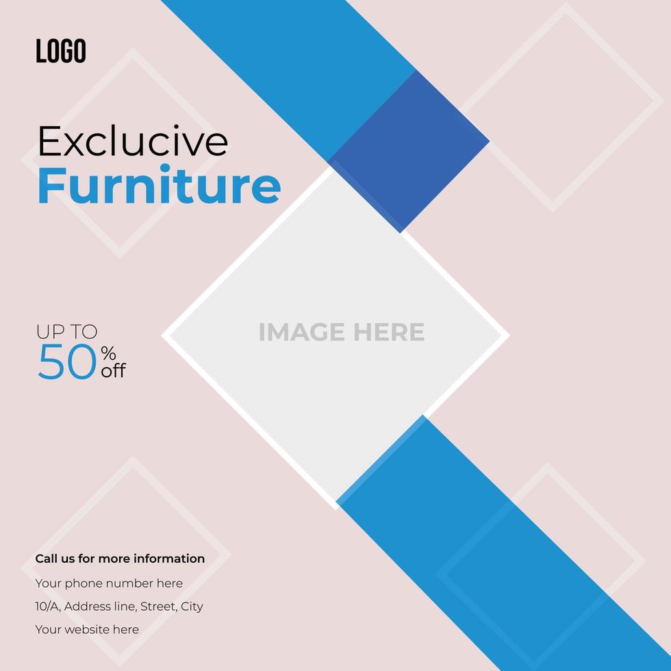 Creative offer furniture design new and corporate vector