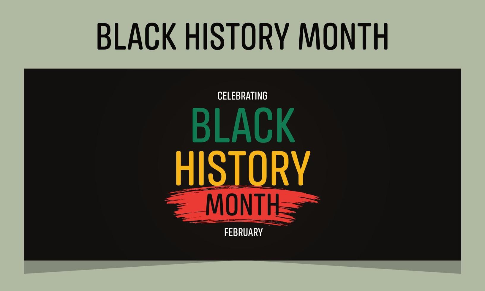 Black History month creative design template download vector