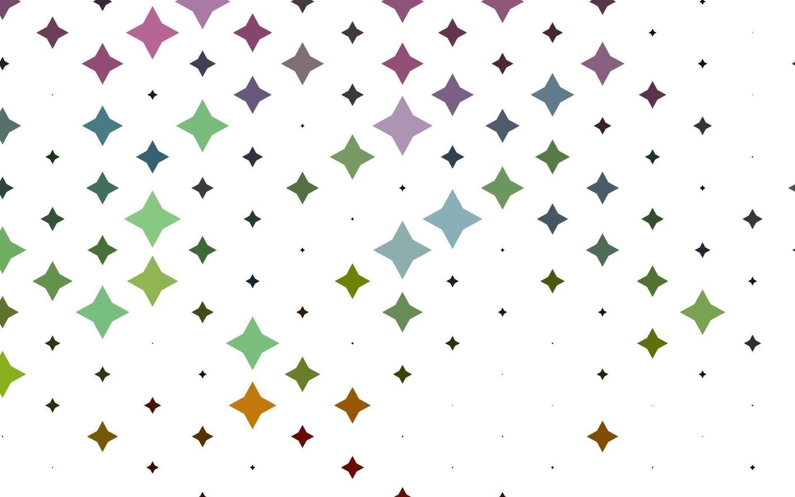 Light Multicolor, Rainbow vector background with colored stars.