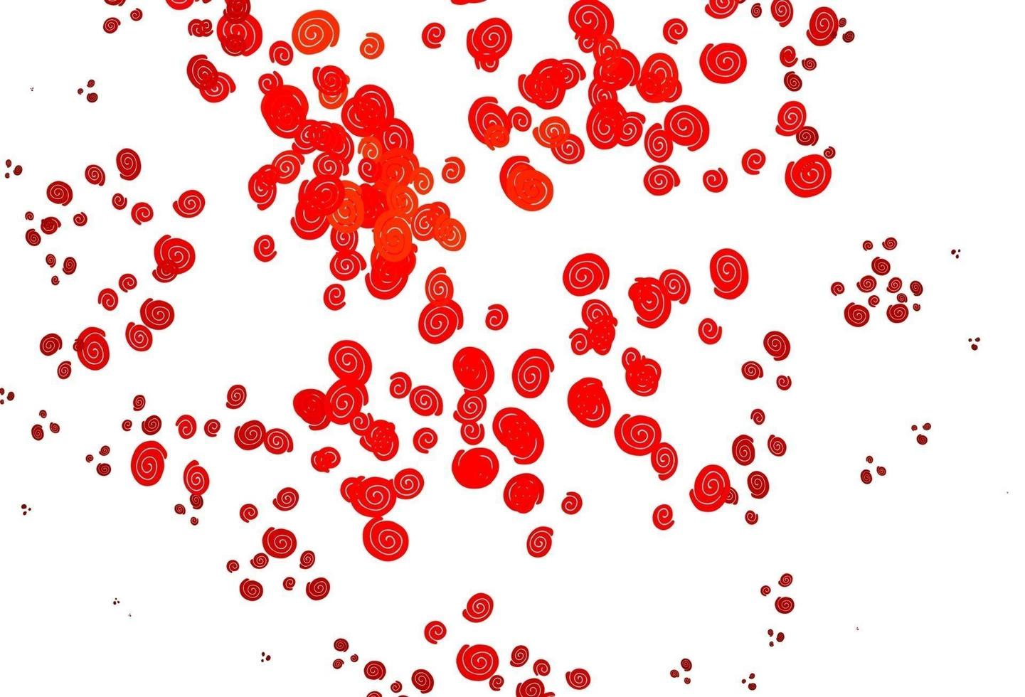 Light Red vector pattern with bubble shapes.