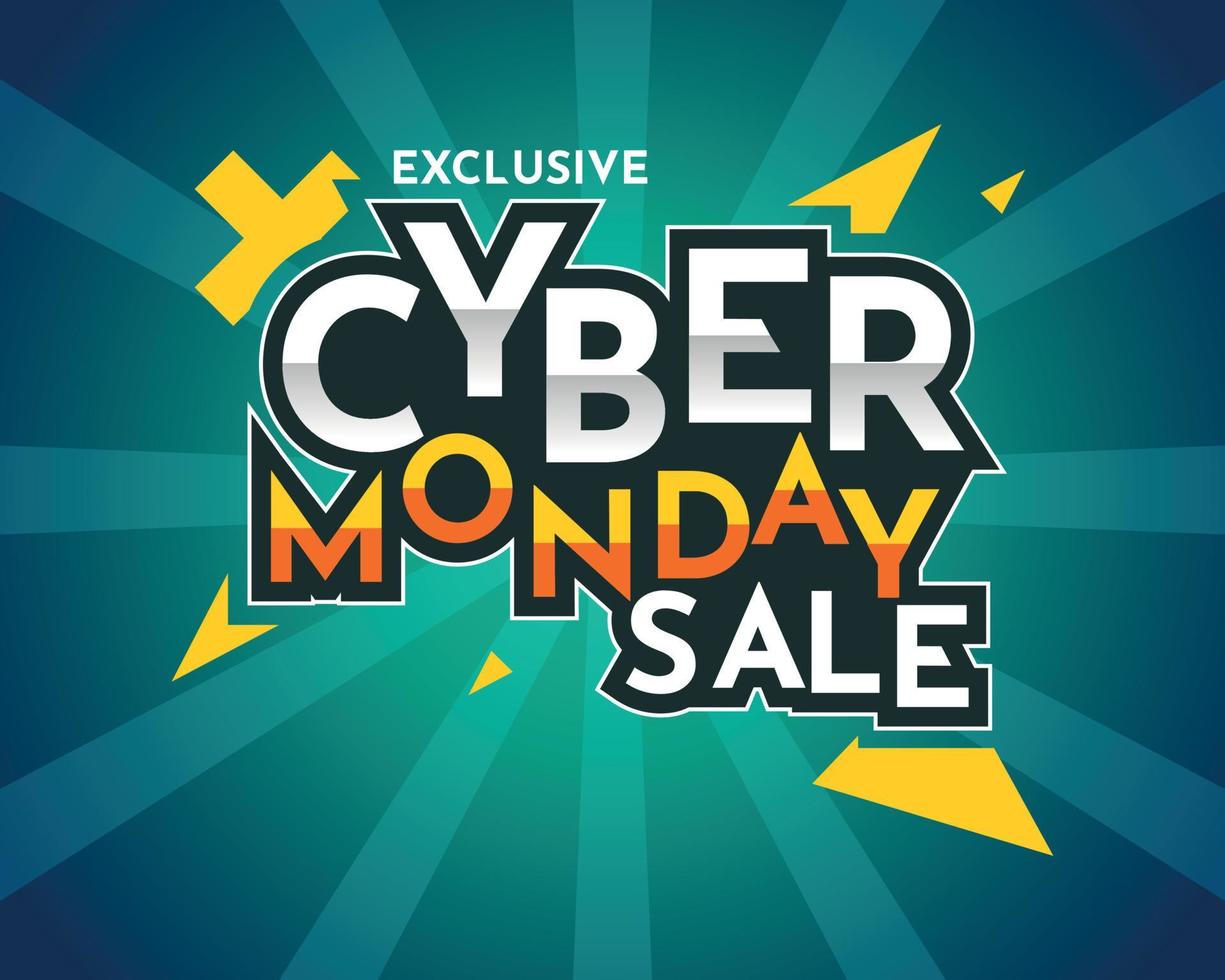 Print cyber Monday creative design exclusive vector