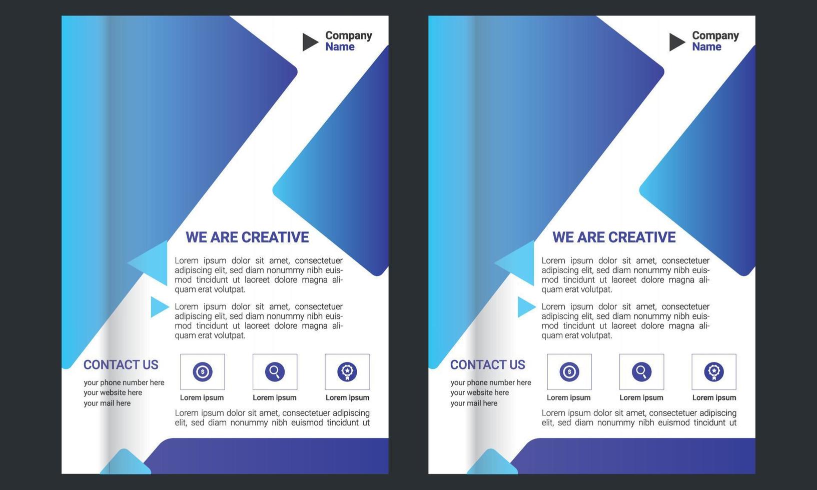 Print creative flyer design for down load vector