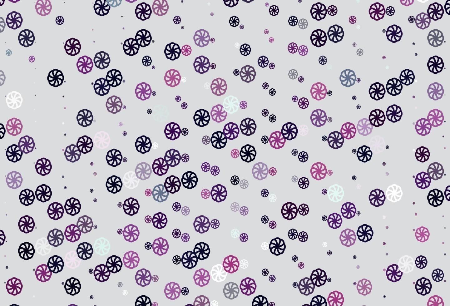Light Purple, Pink vector background with xmas snowflakes.