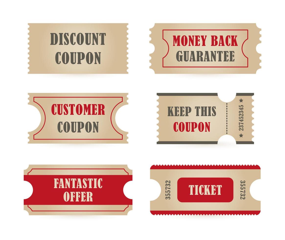 Vector stickers, price tag, banner, label. Coupon sale, offers and promotions   vector template. Shop price tag, retail, commerce, business