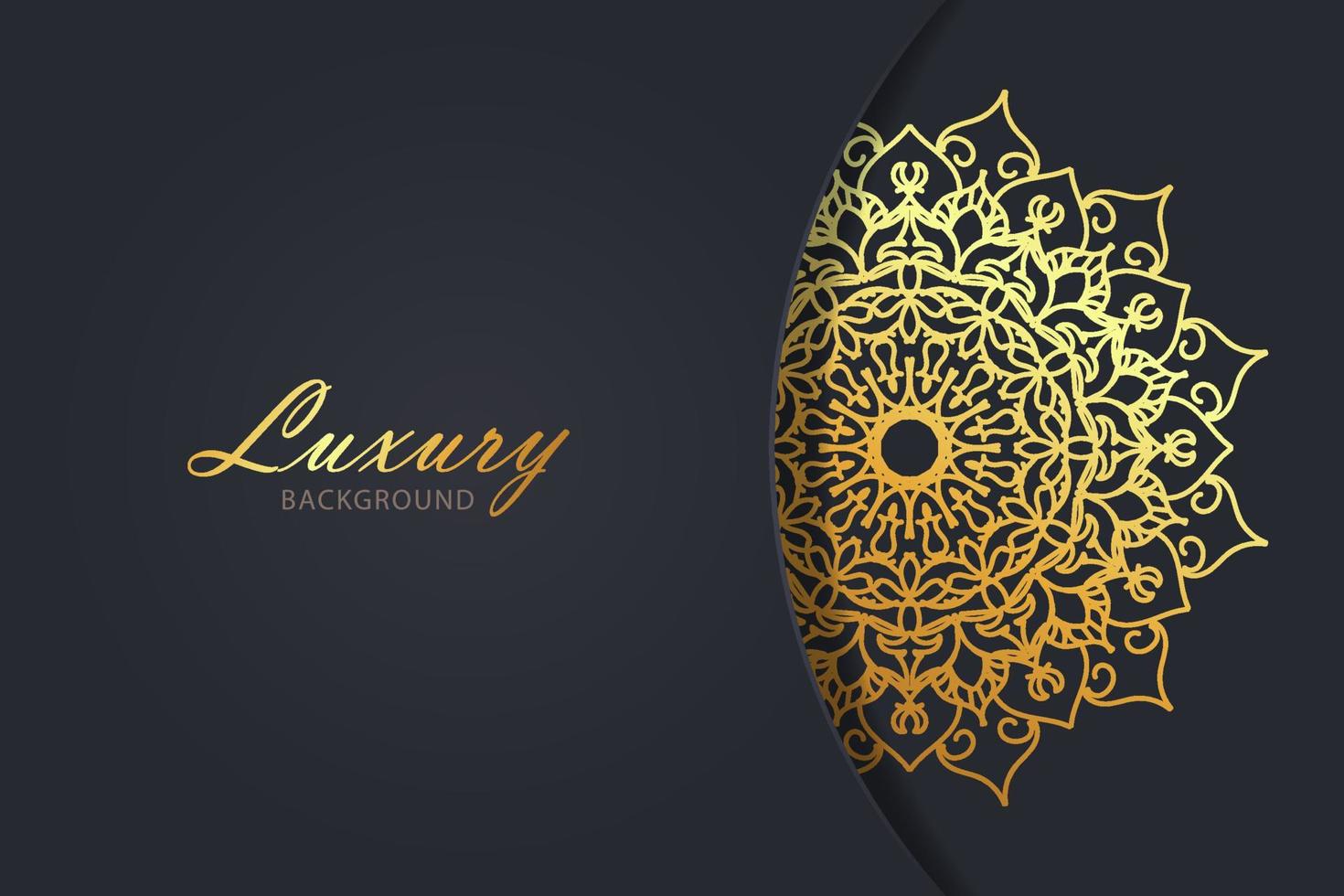 Fondo de patrón dorado de estilo mandala de lujo. vector