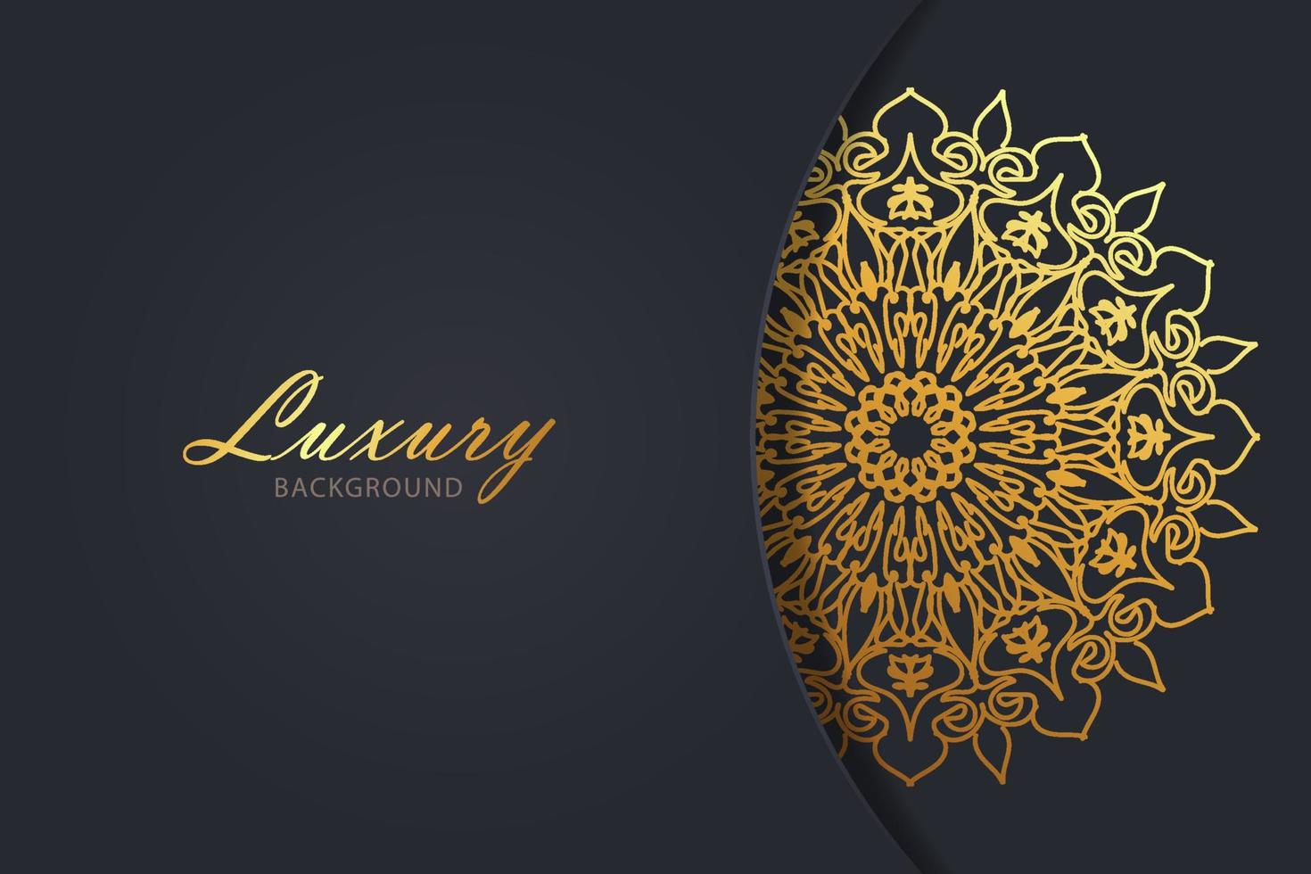 Luxurty mandala style golden pattern background. vector