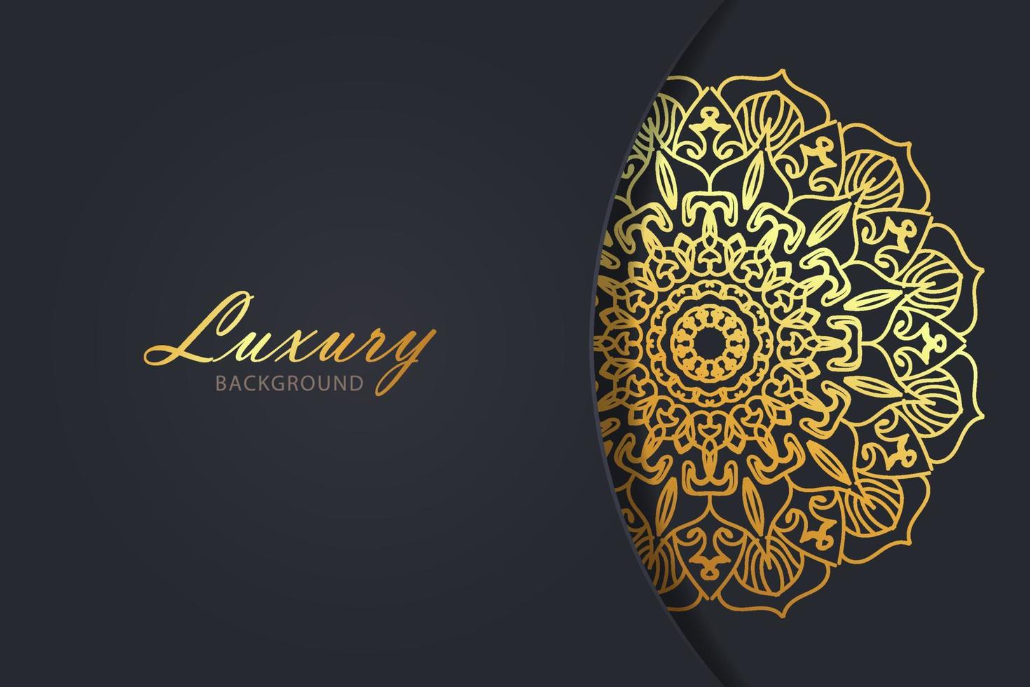 Luxurty mandala style golden pattern background. vector