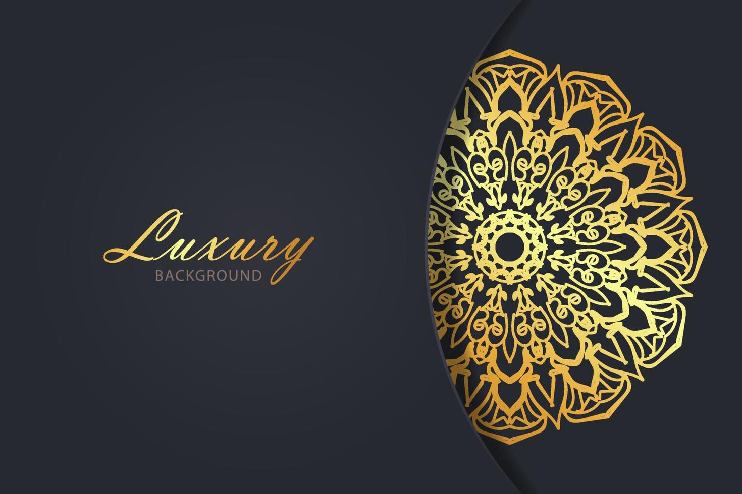 Luxurty mandala style golden pattern background. vector