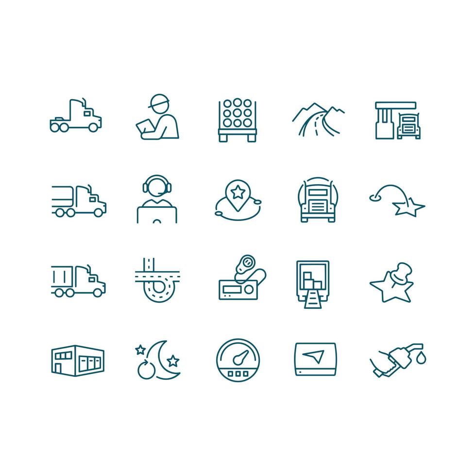 turcking thine line icon vector design