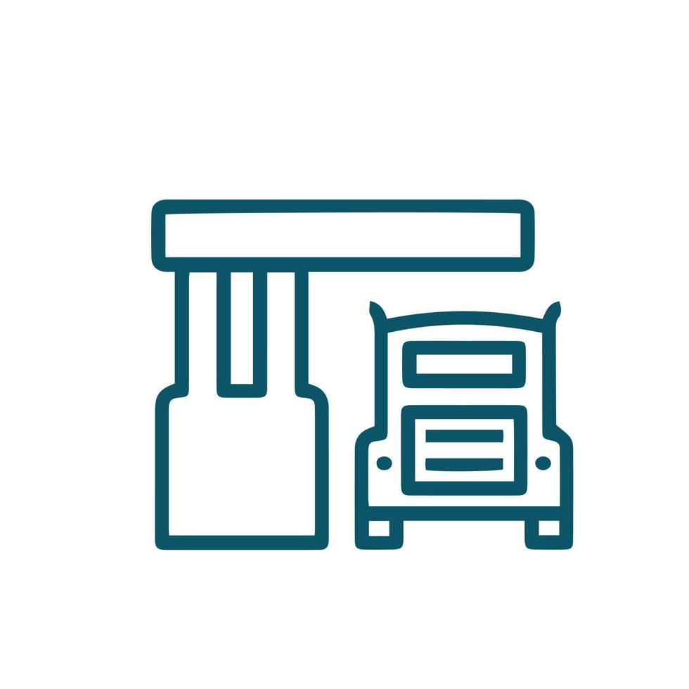 turcking thine line icon vector design