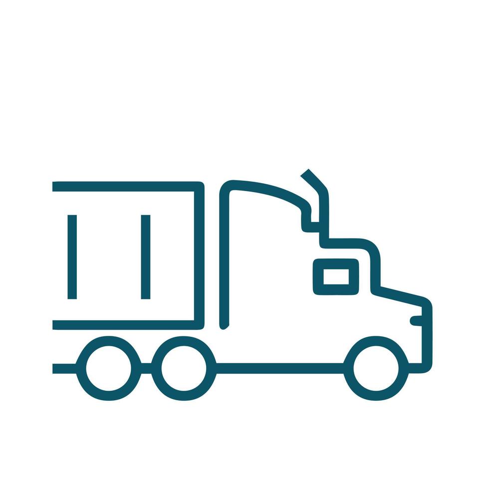 turcking thine line icon vector design