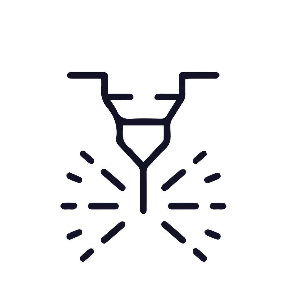 laser line icon vector design