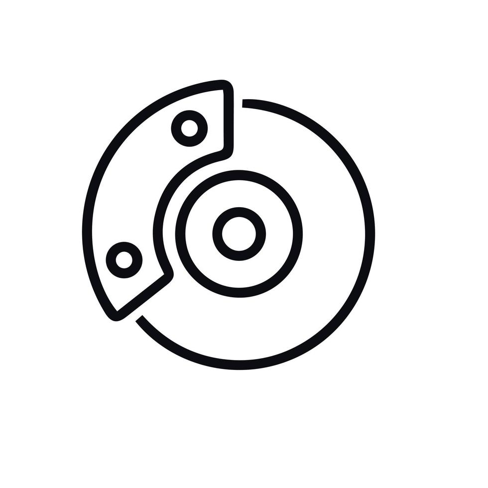diseño de vector de icono de línea de tienda de neumáticos