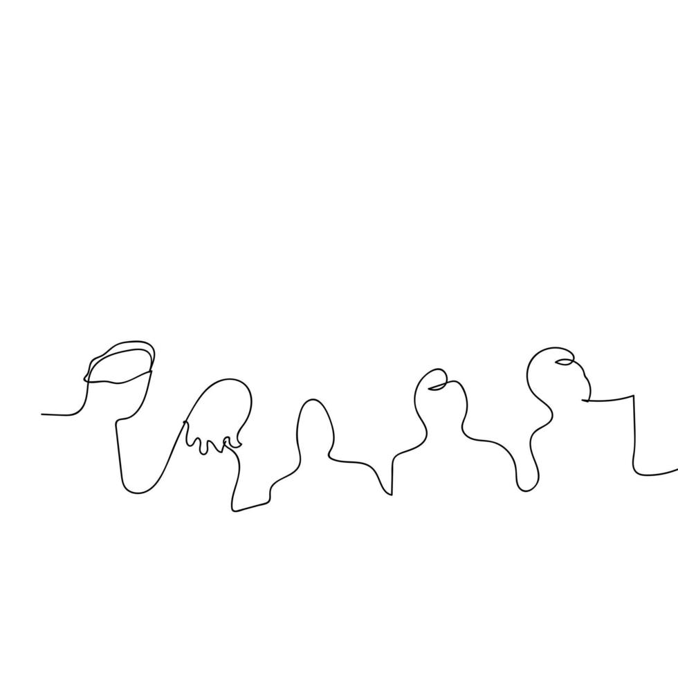 group line  people watching the action vector design