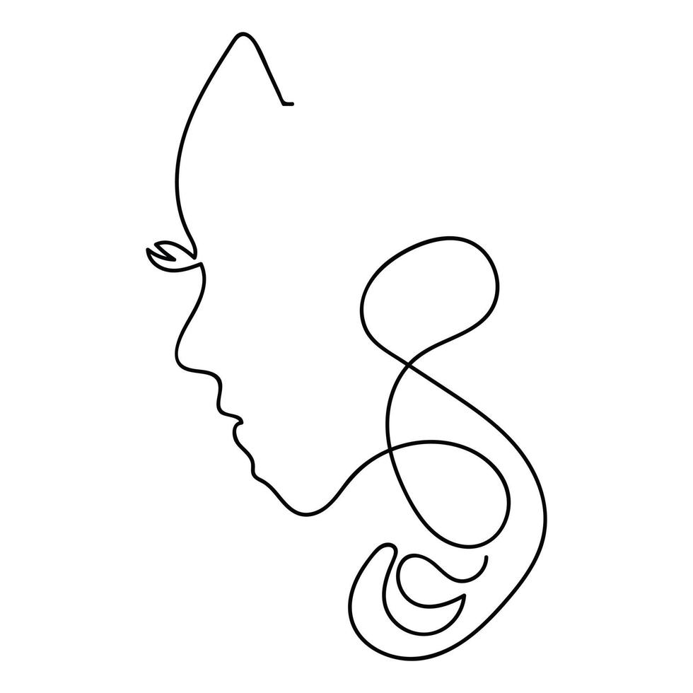 line art women vector design