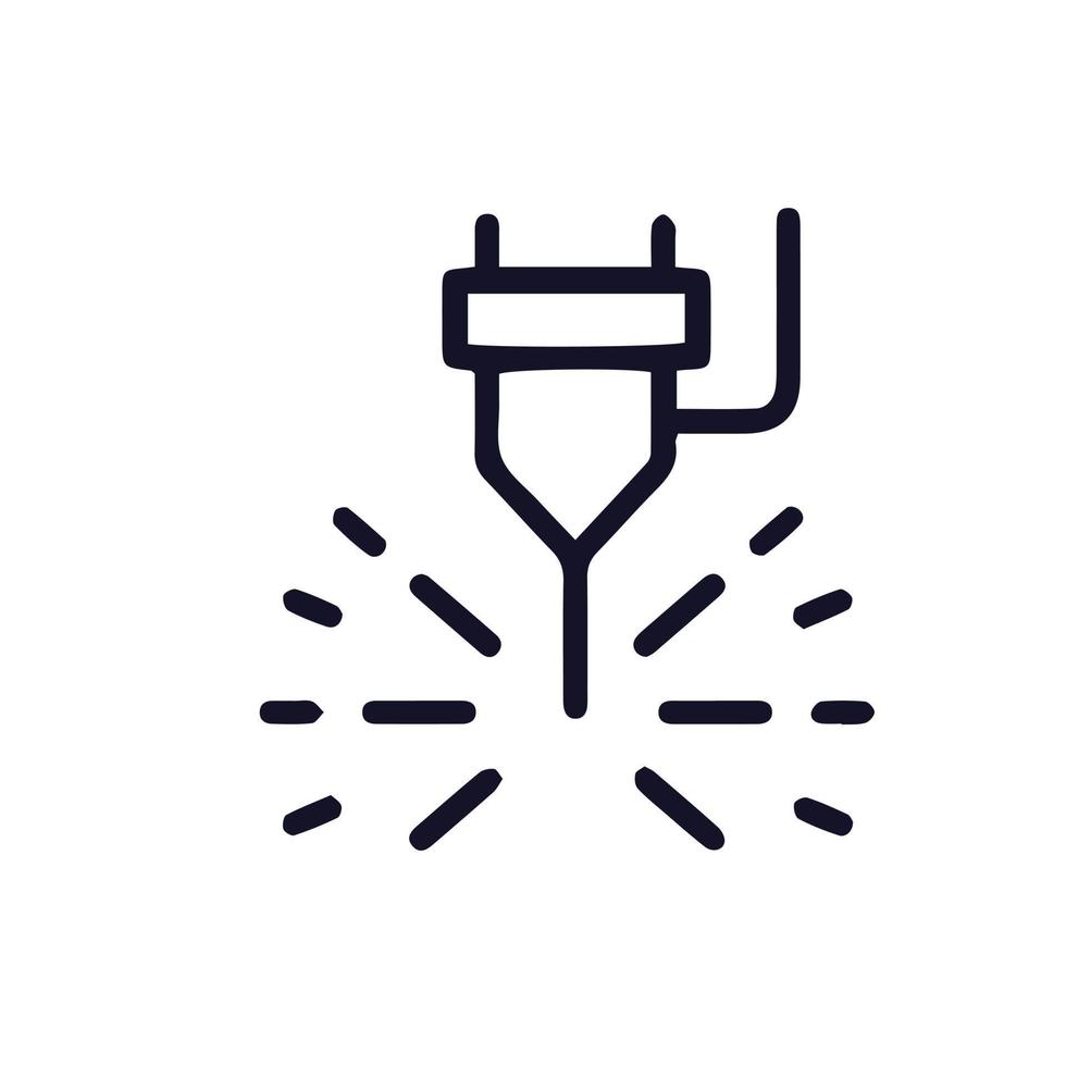 laser line icon vector design