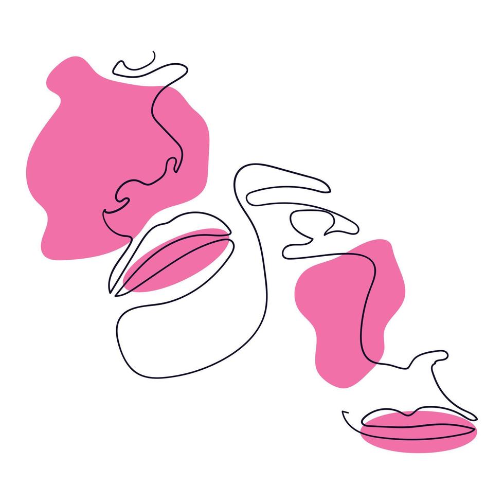 line art women vector design