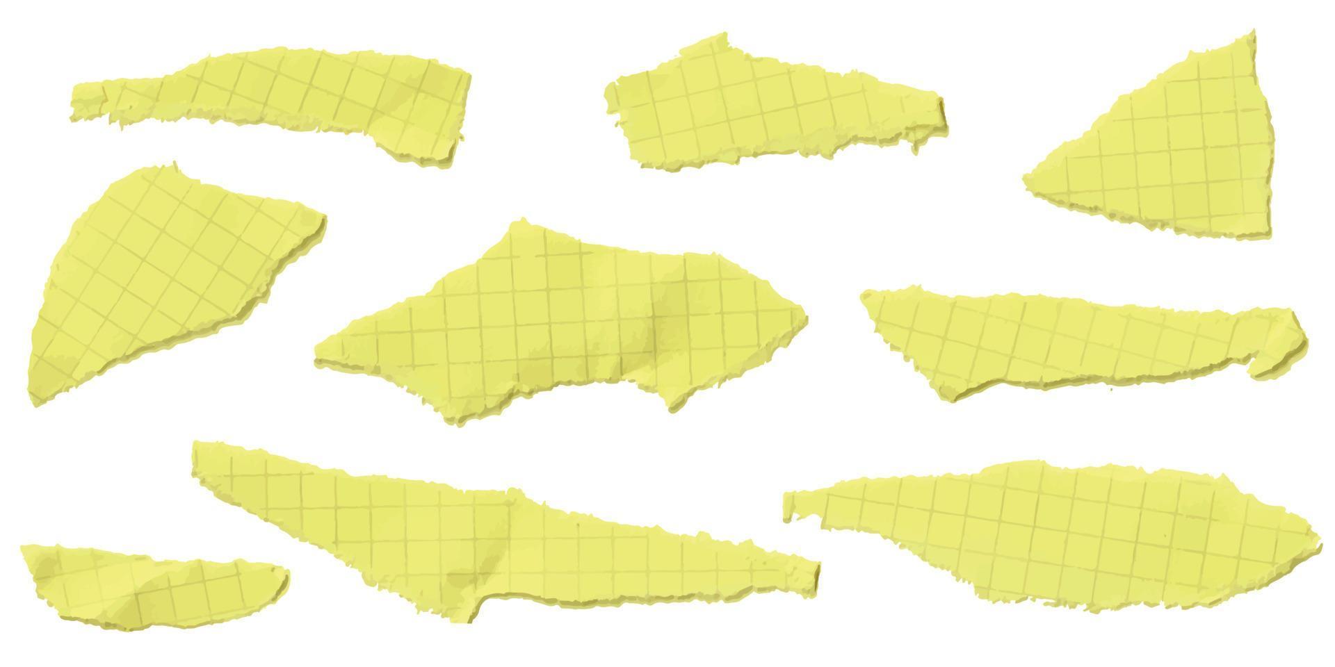 Vector illustration of torn pieces of paper. Graphics texture background for design.