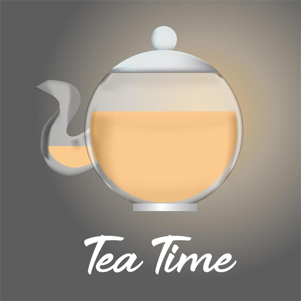 Tea Time Sign vector