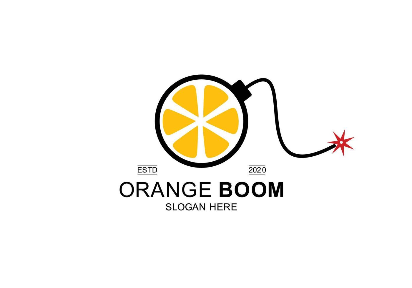Inspiración en el diseño del icono del símbolo del logotipo de la bomba de limón. frutas frescas de limón en el día de verano vector