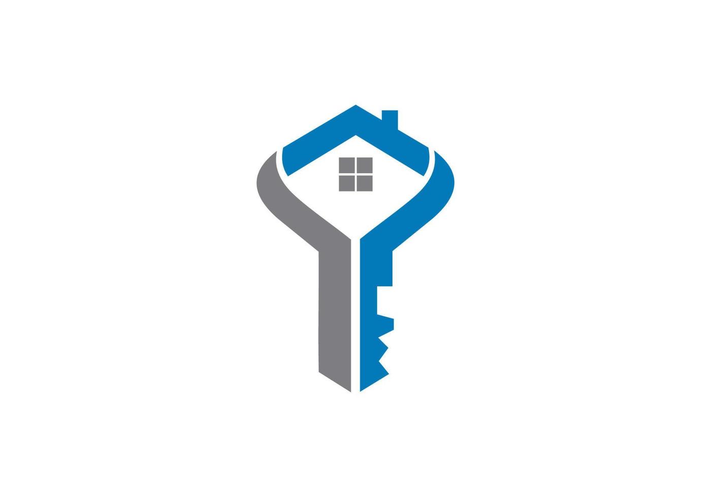 home security key house logo design vector