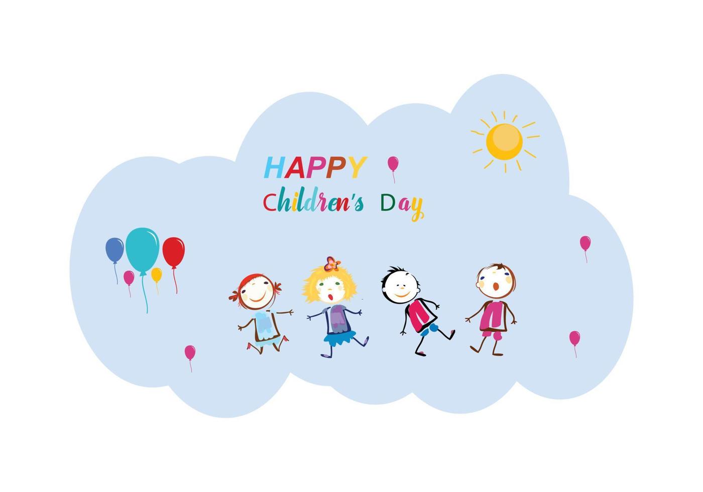 symbol icon Illustration Of Happy Children's Day vector