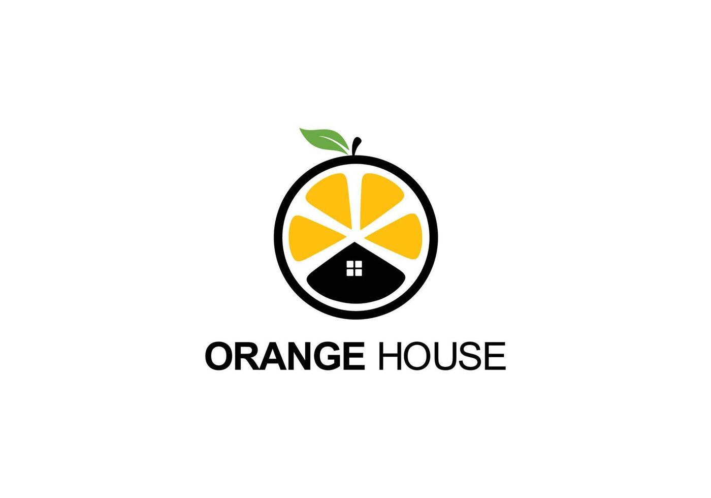 Orange House Logo Design Symbol Icon Inspiration vector