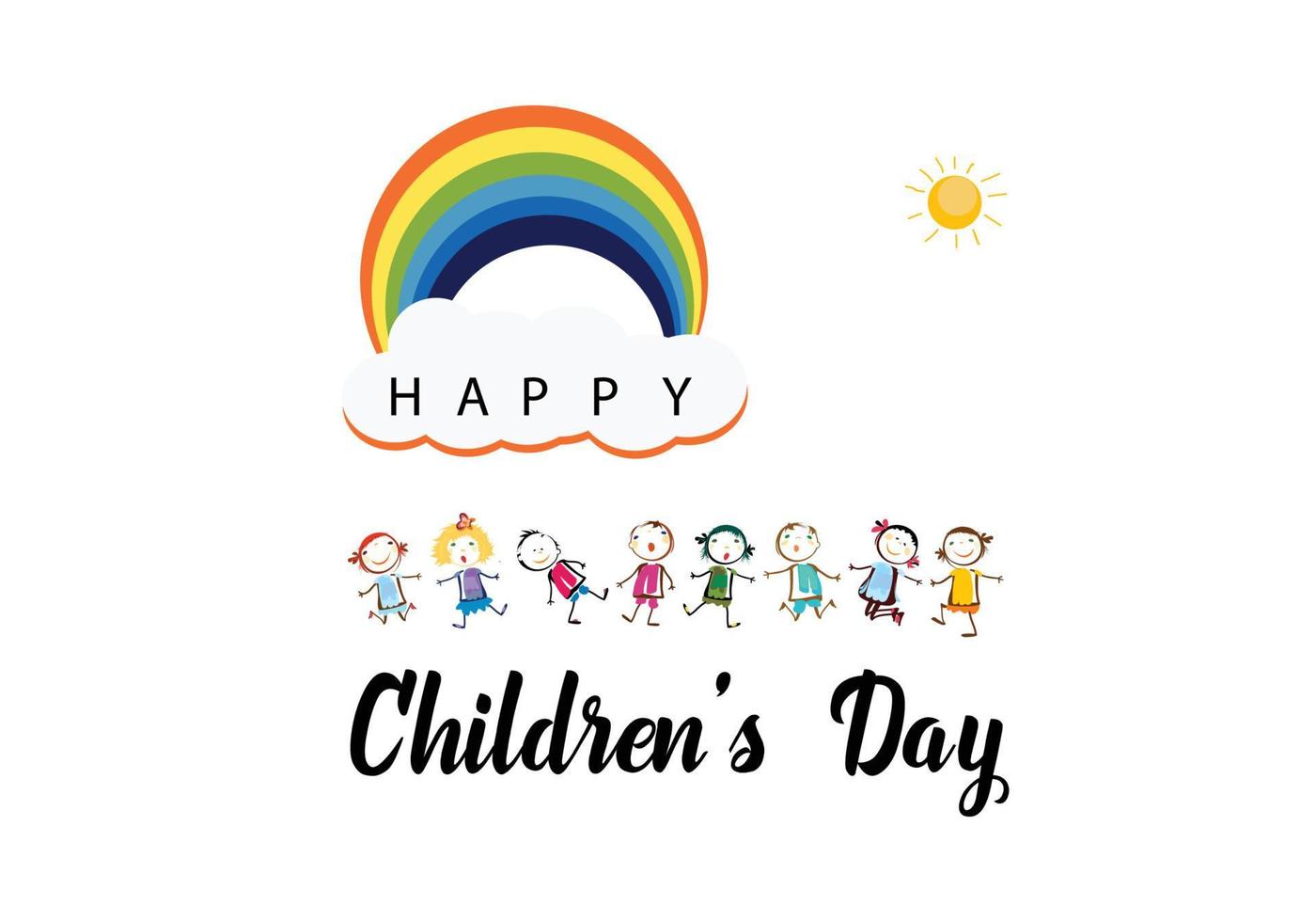 symbol icon Illustration Of Happy Children's Day vector