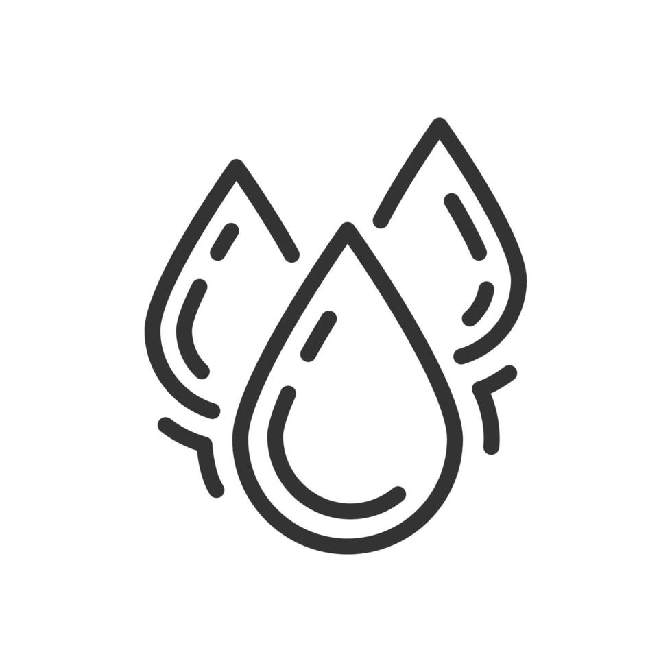 Water icon in simple one line style vector