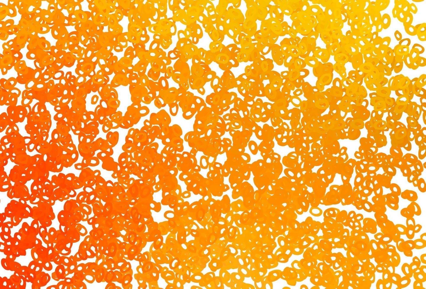 Light Yellow, Orange vector texture with disks.