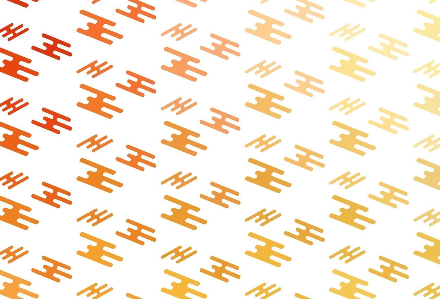 Light Yellow, Orange vector background with straight lines.