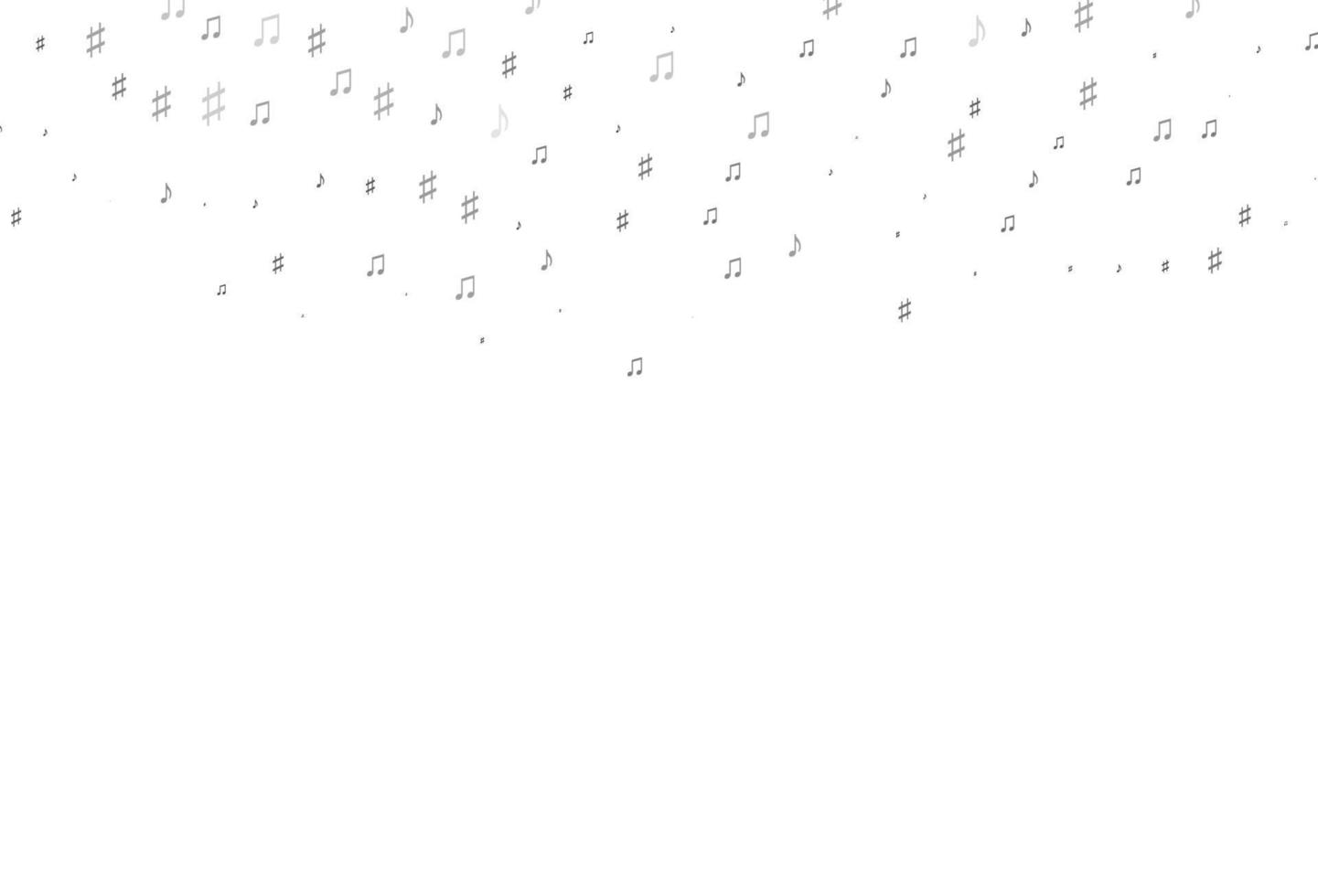 Light Silver, Gray vector pattern with music elements.