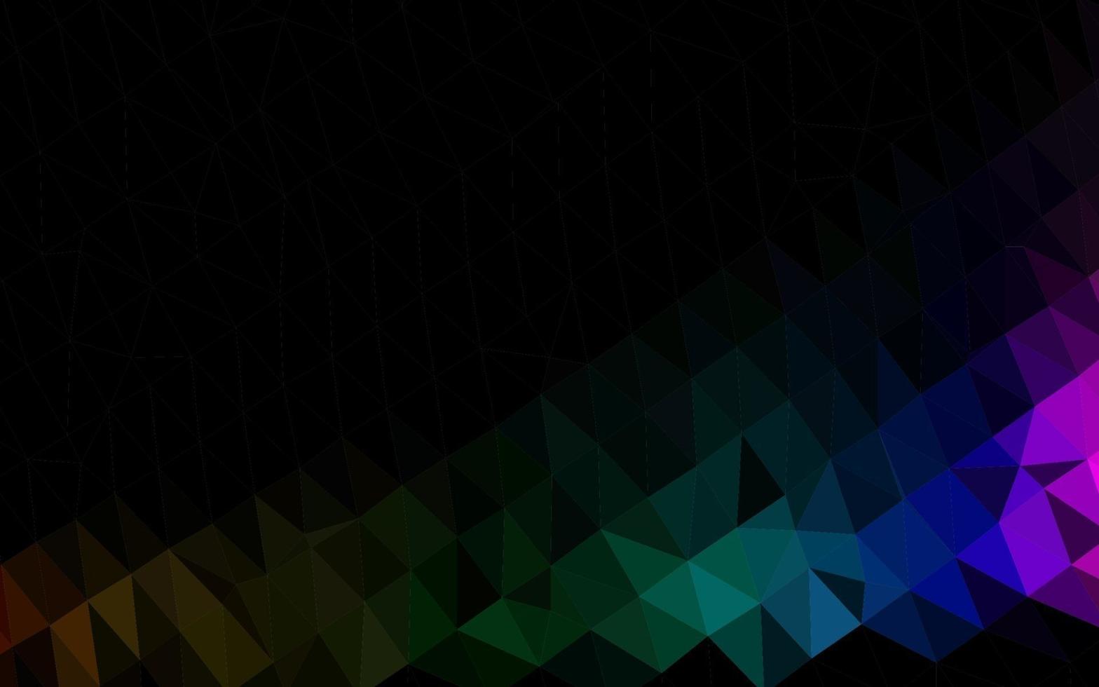 Dark Multicolor, Rainbow vector triangle mosaic texture.