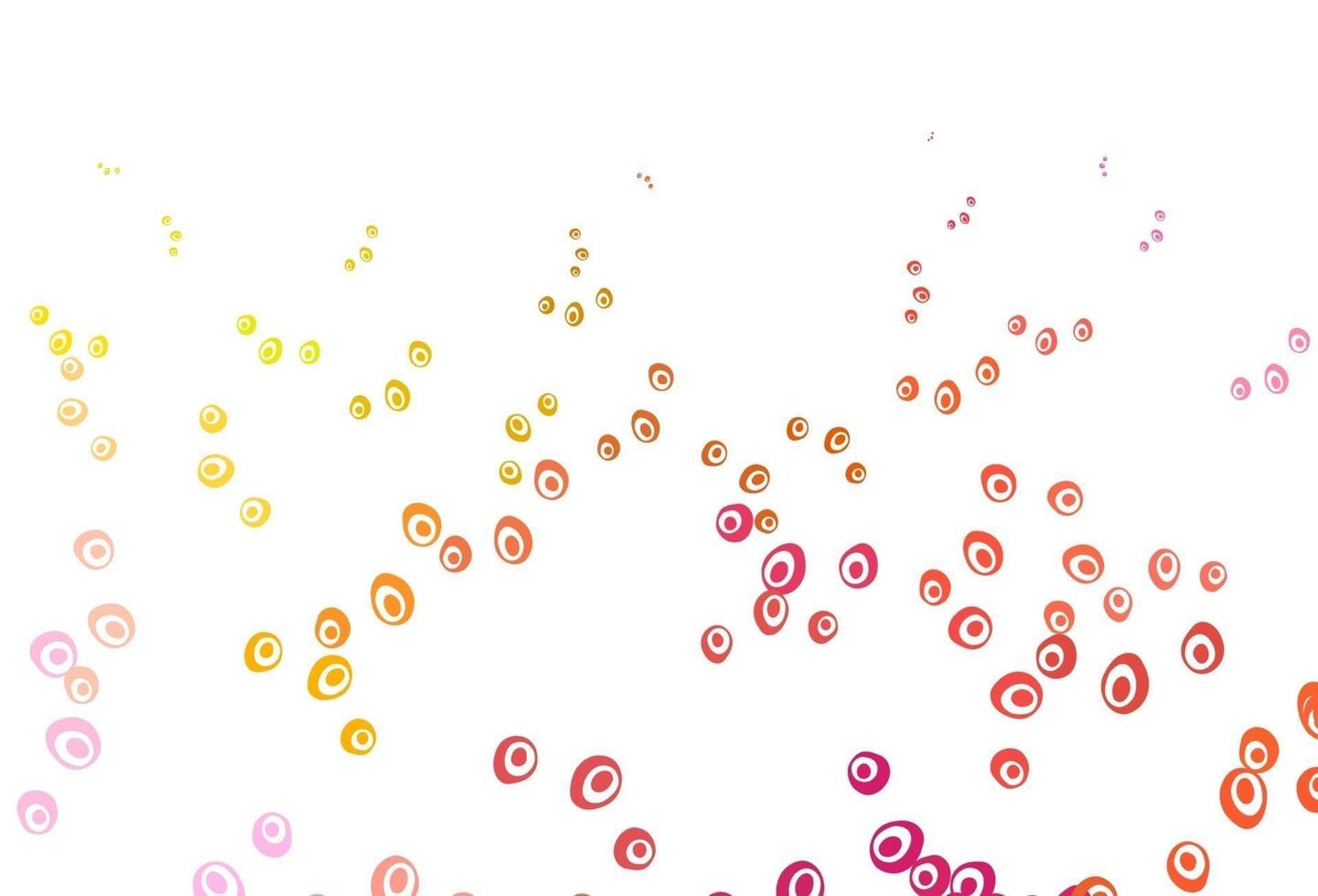 Light Red, Yellow vector pattern with spheres.