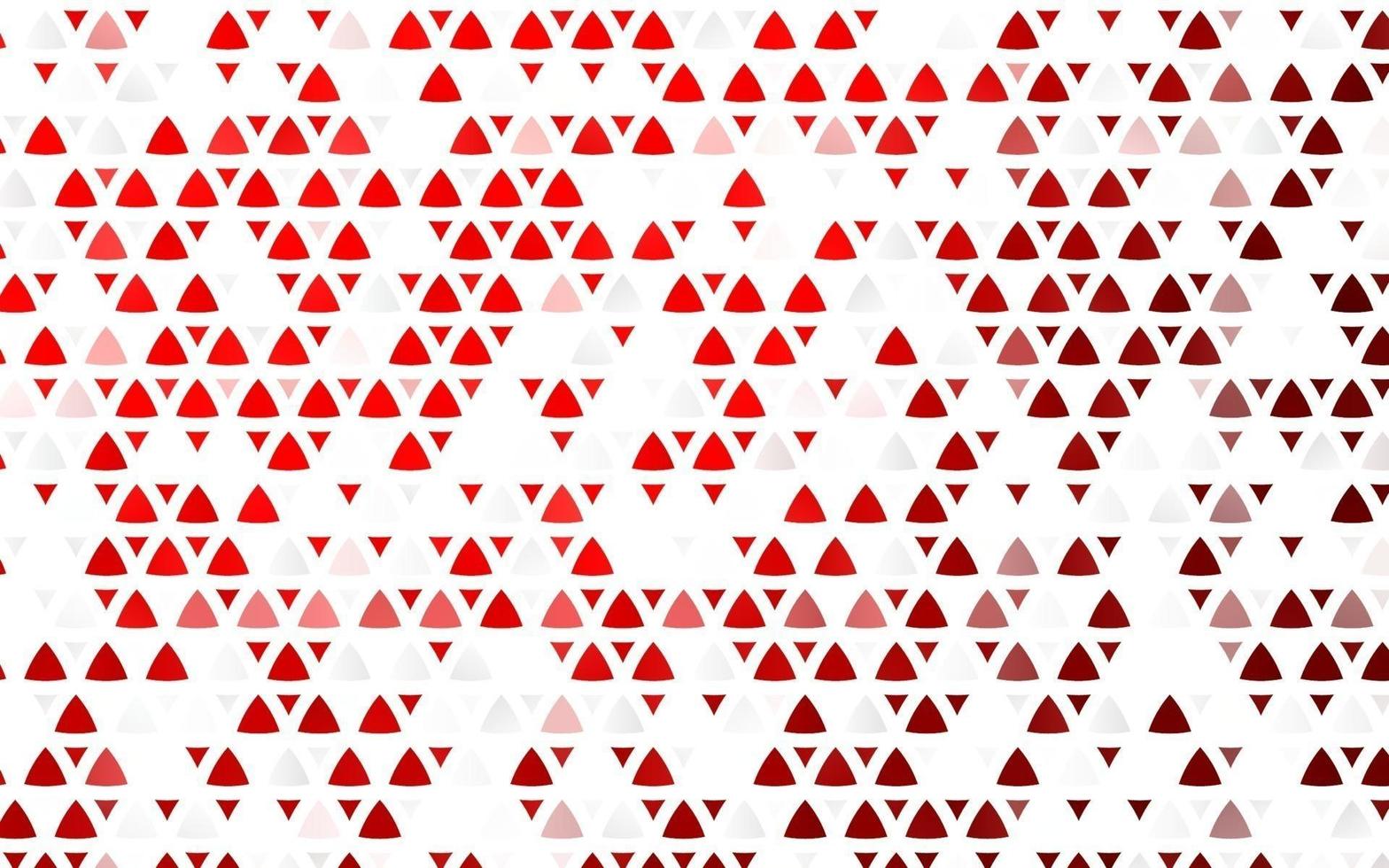 Light Red vector seamless background with triangles.