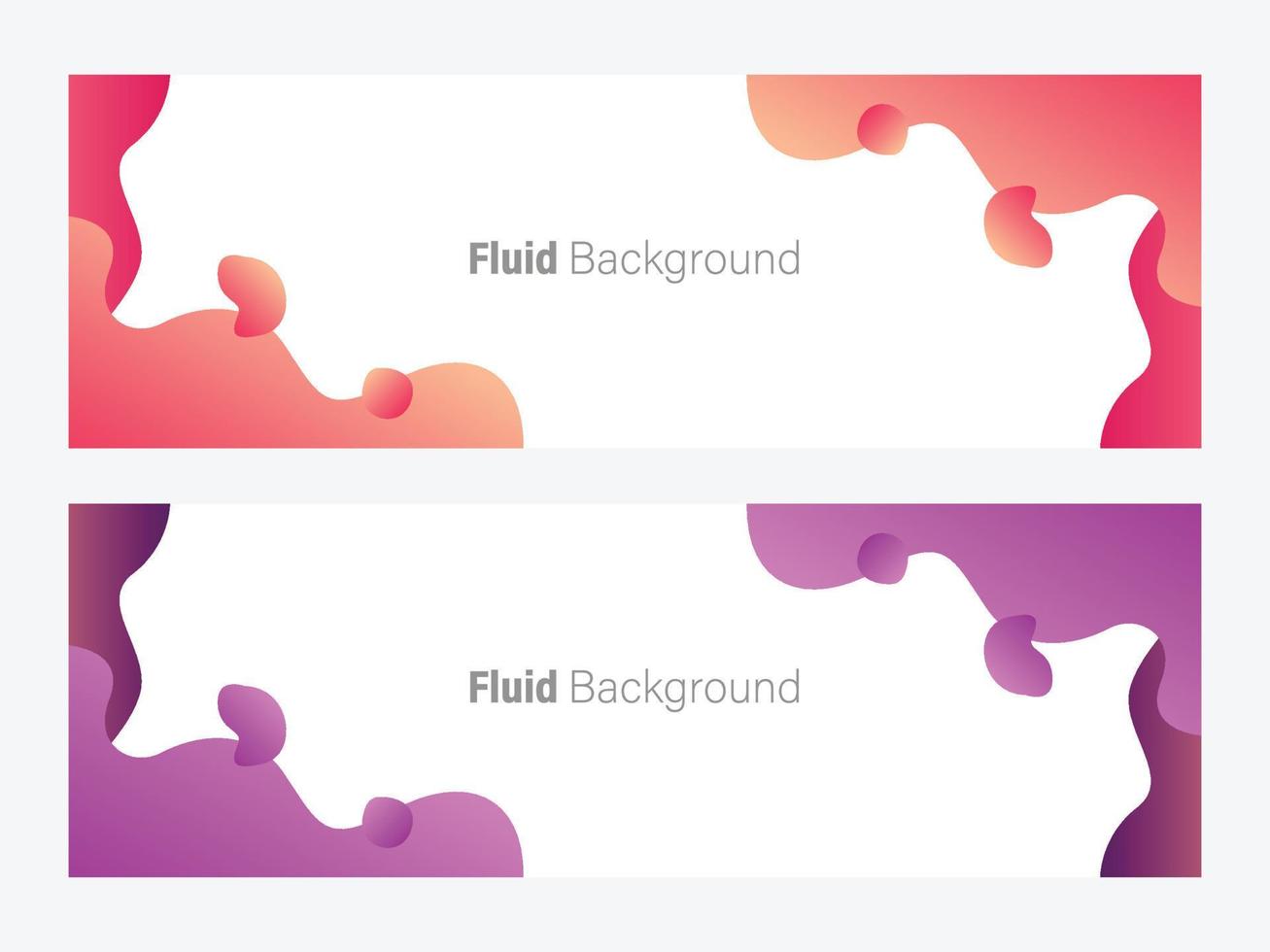 banner template, fluid background vector