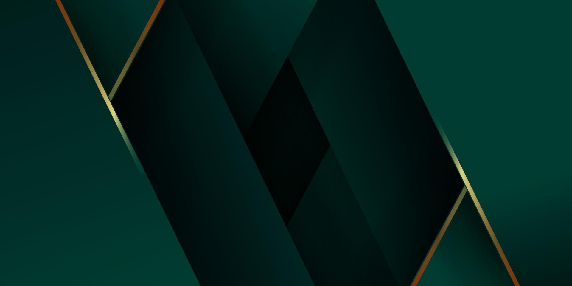 fondo geométrico de diseño verde oscuro abstracto vector