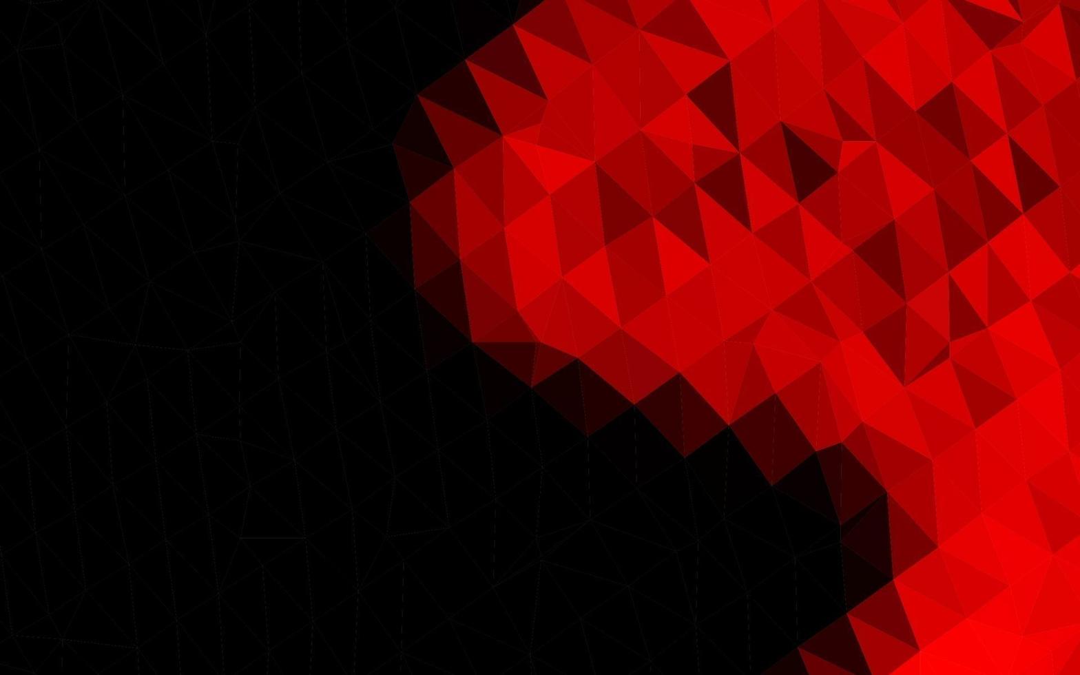 Light Red vector shining triangular background.