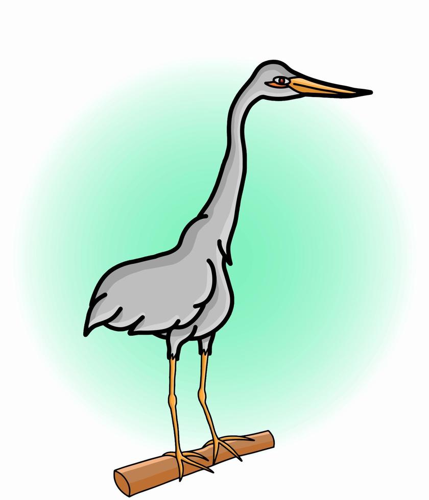 vector graphic illustration of a crane for design needs or products such as children's books and others. simple vector illustration.