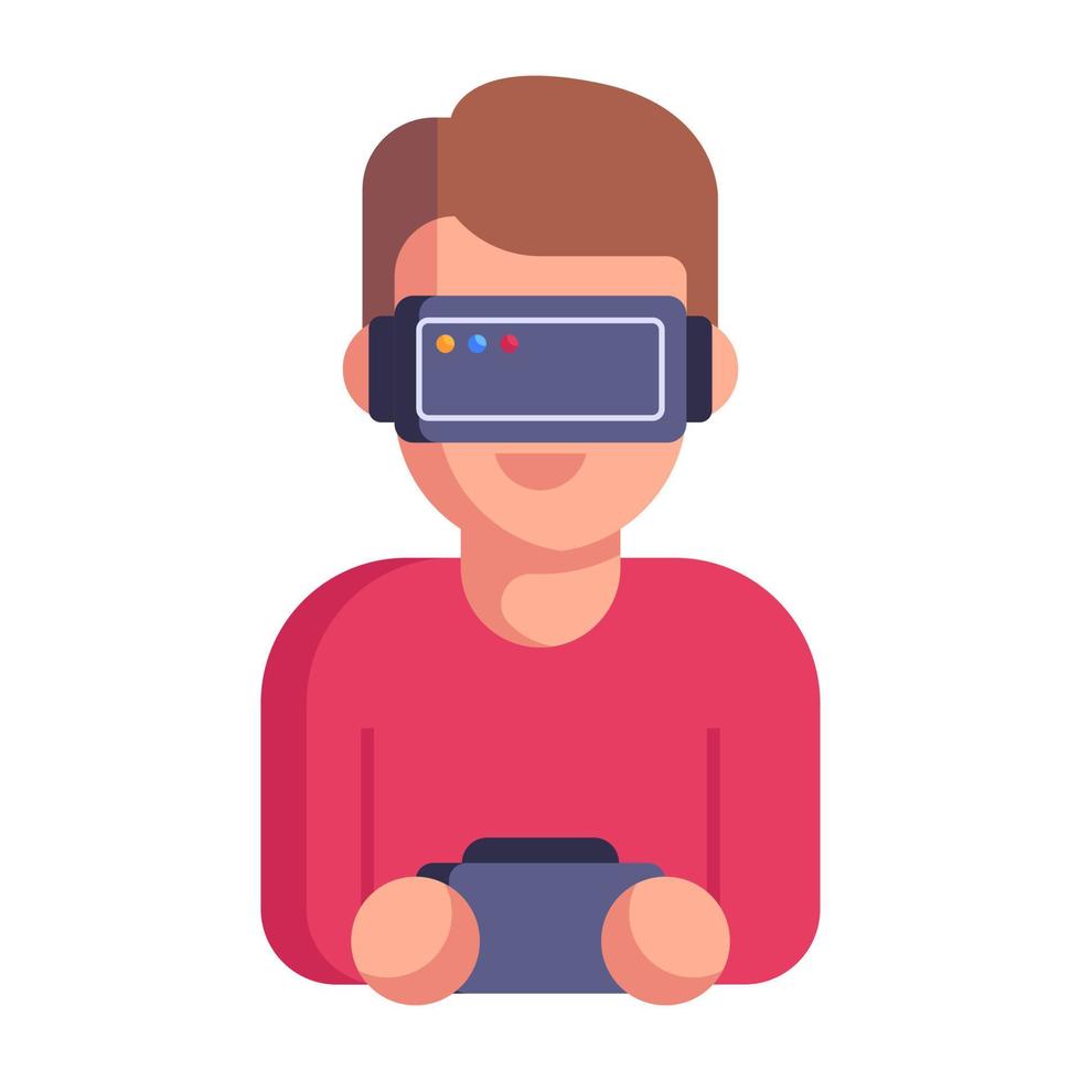 Download premium flat icon of vr controller vector
