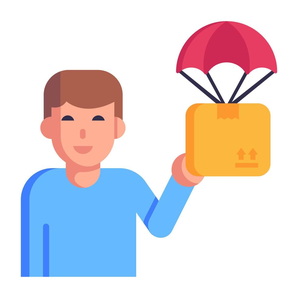 Flat trendy vector of delivery