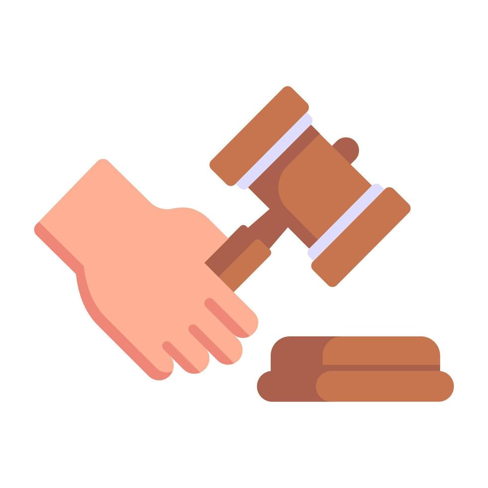 A well-designed flat icon of advocate, legal services vector