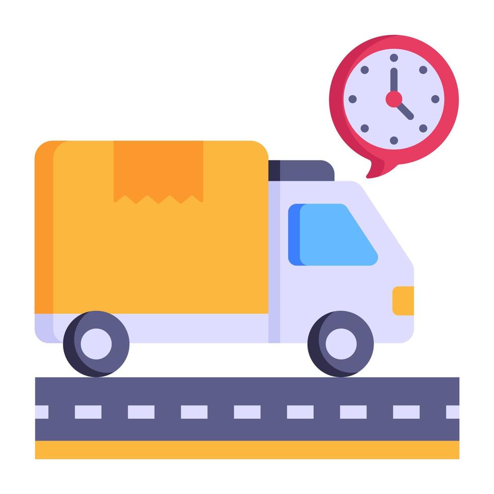 Icon of logistics time in modern flat design vector