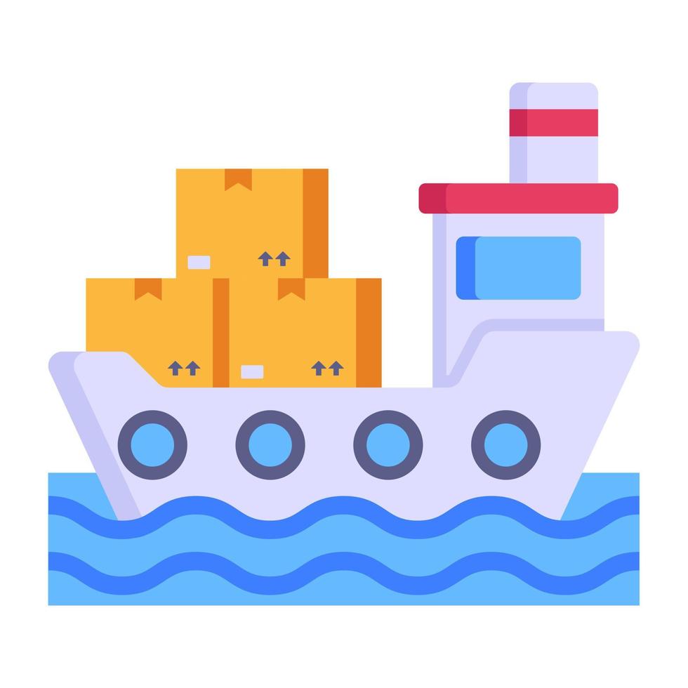 A cargo packaging in flat editable icon vector