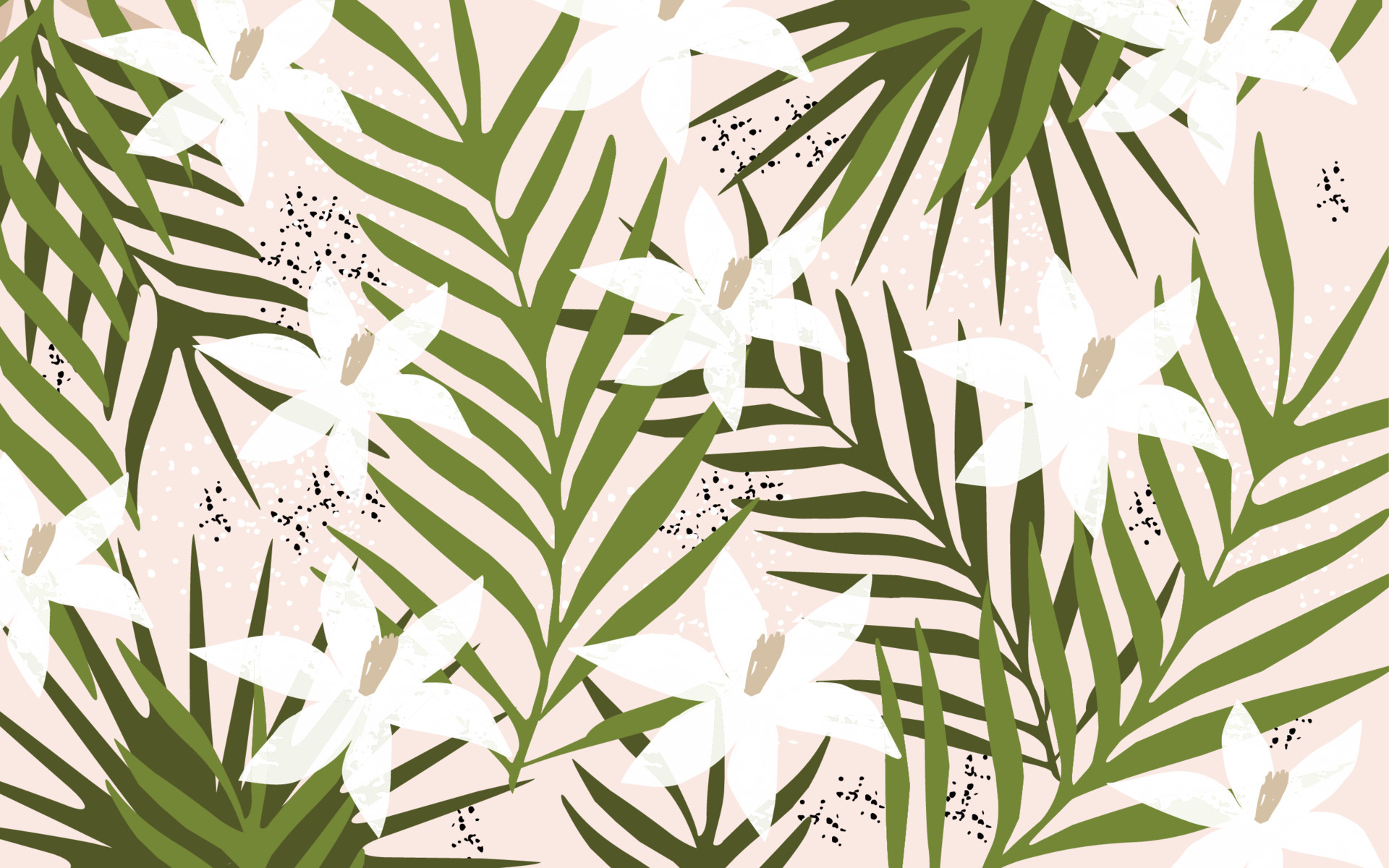 Botanical poster vector illustration. Foliage drawing with abstract shapes.  Leaves, ferns and flowers art print. Abstract nature and plants design for  background, wallpaper, card, wall art 6402463 Vector Art at Vecteezy