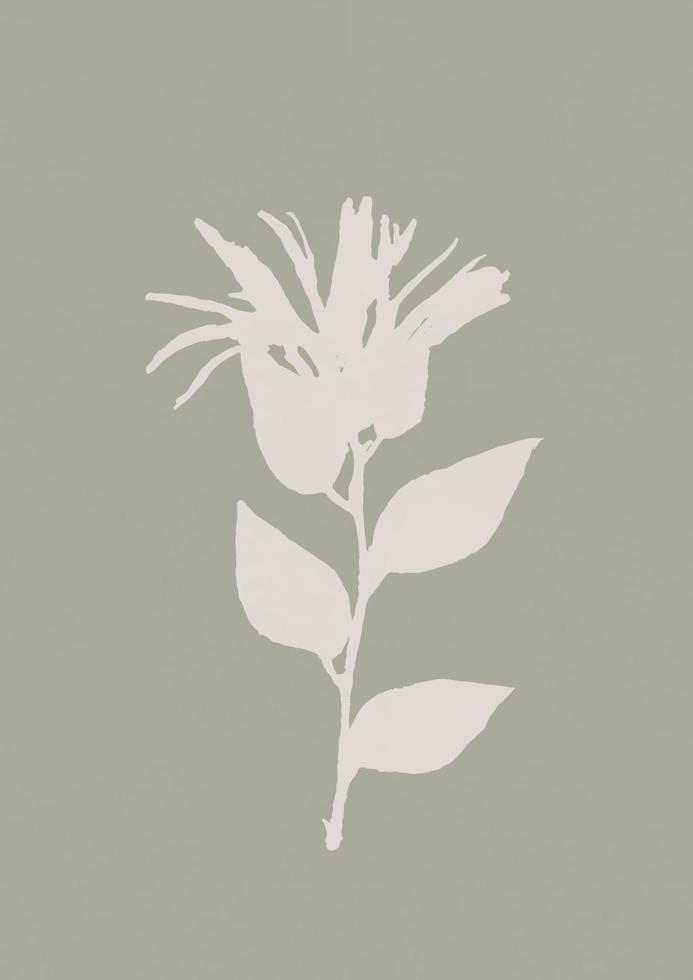 decoración de pared boho con diseño de flores en tonos tierra. arte de pared minimalista y natural, ilustración de vector de impresión de arte botánico moderno para decoración de pared, galería de casa, postal, folleto