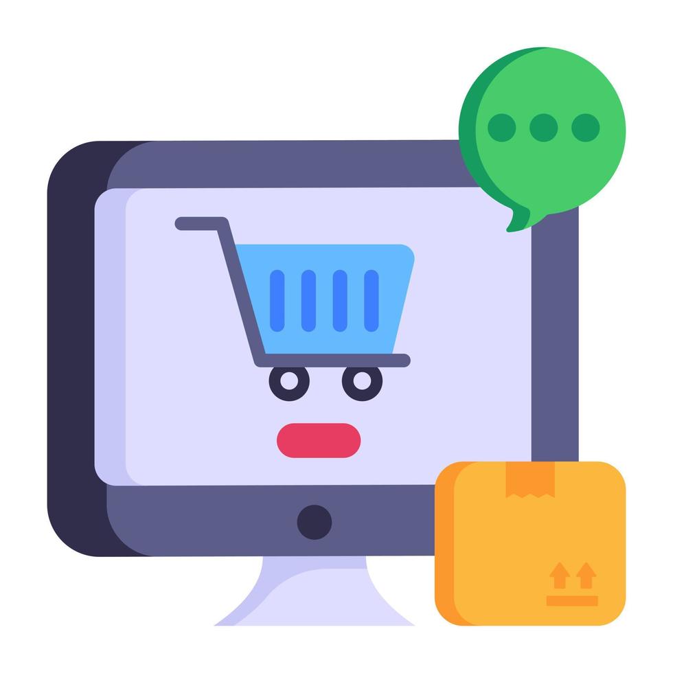 Flat ecommerce icon in premium vector design