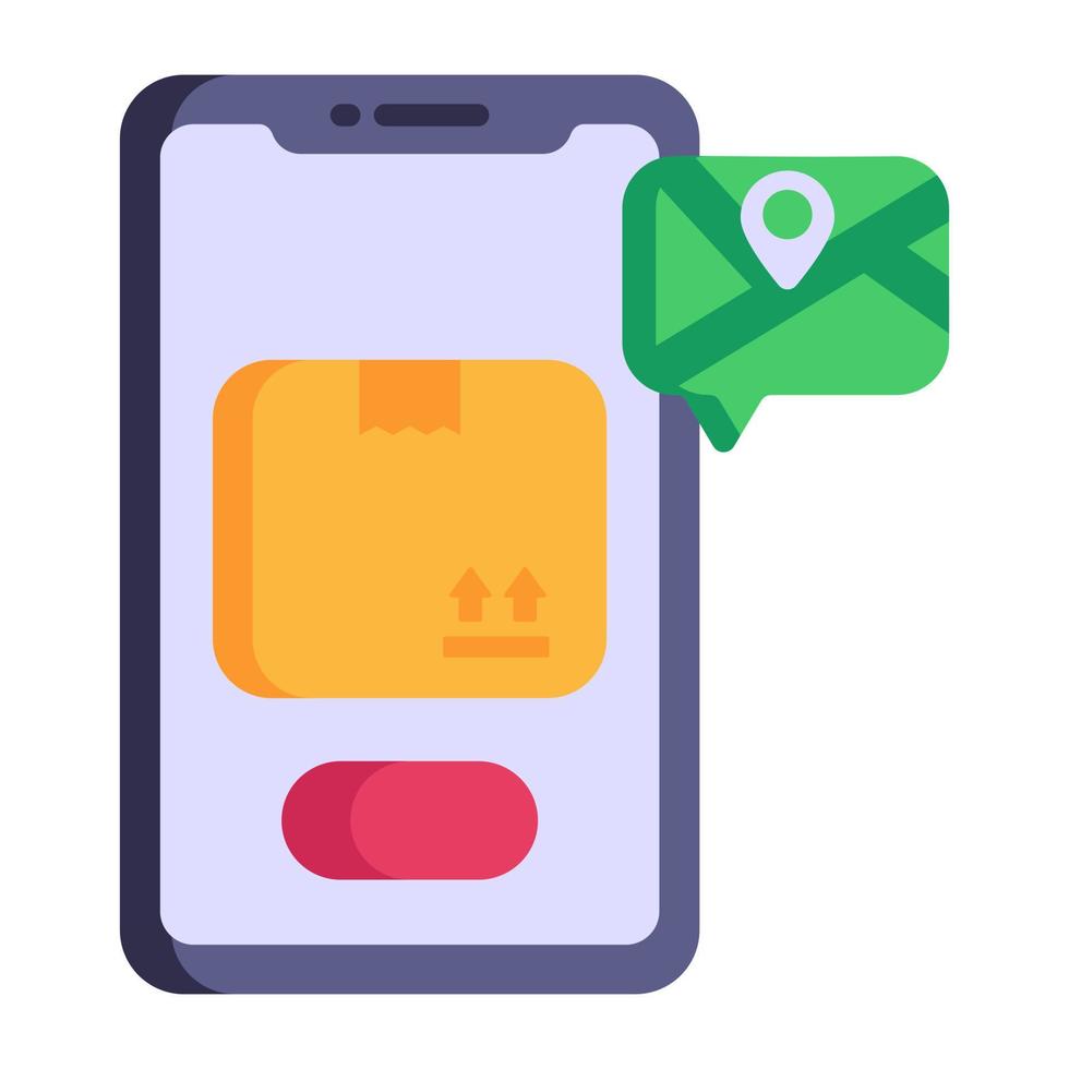 Flat trendy icon of tracking parcel vector