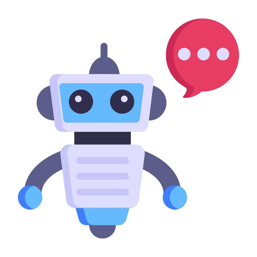 A well-designed flat icon of robot 6402543 Vector Art at Vecteezy